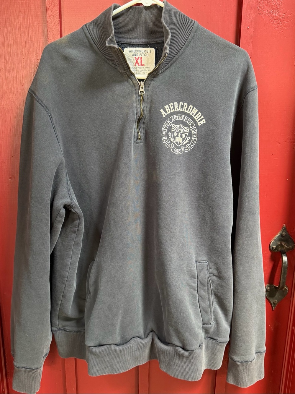 Abercrombie & Fitch Y2K Quarter-Zip Pullover Sweatshirt